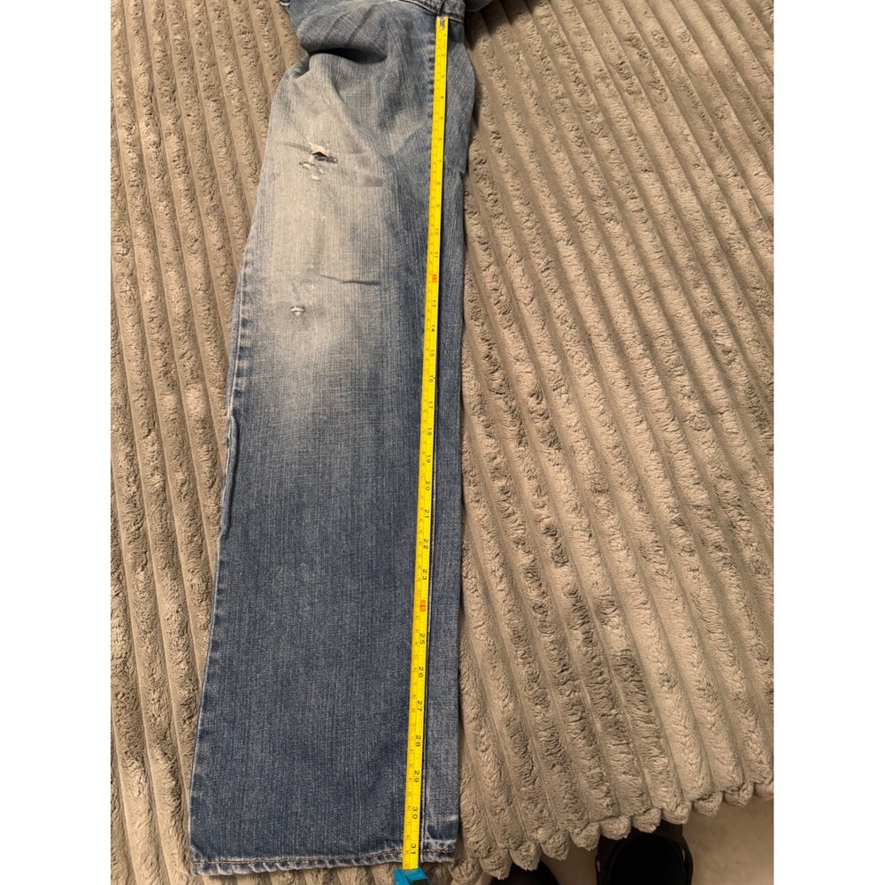 Guess Jeans Rebel Straight Leg Mens 30 Medium Wash Blue Denim Cotton JA5118 - Picture 9 of 12